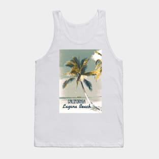 Laguna Beach California Vintage style poster Art Most Beautiful Beaches on Earth Tank Top